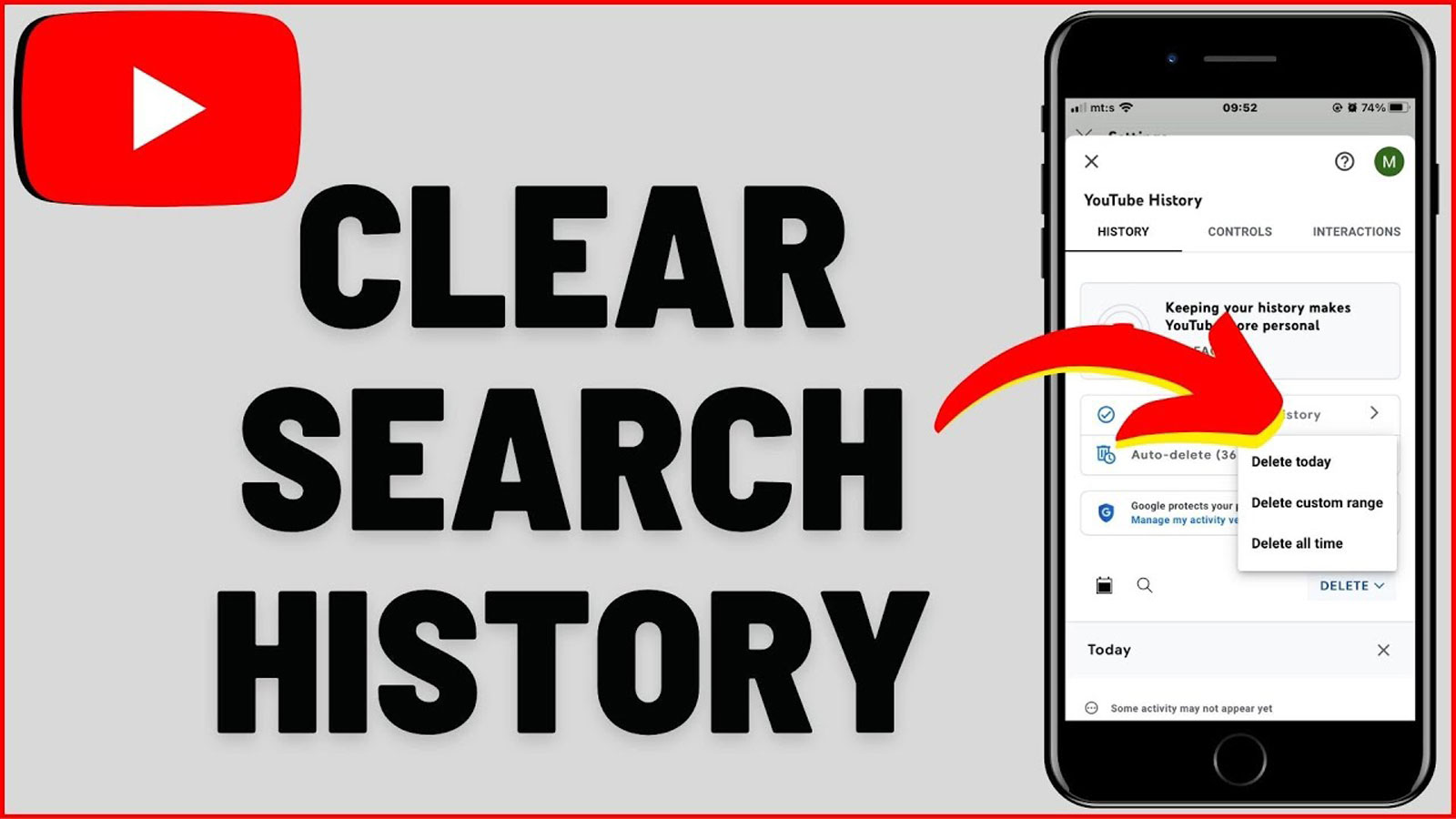 چگونه تاریخچه جستجو یوتیوب را پاک کنیم